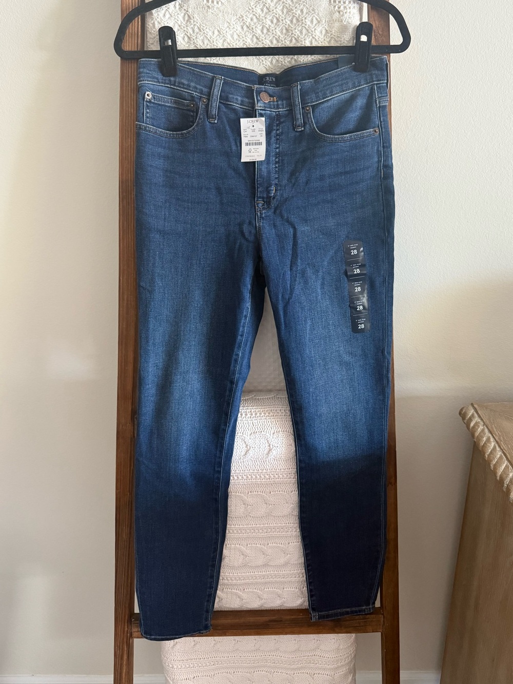 NWT J. Crew Dark Wash 9” Mid-Rise Skinny Jeans